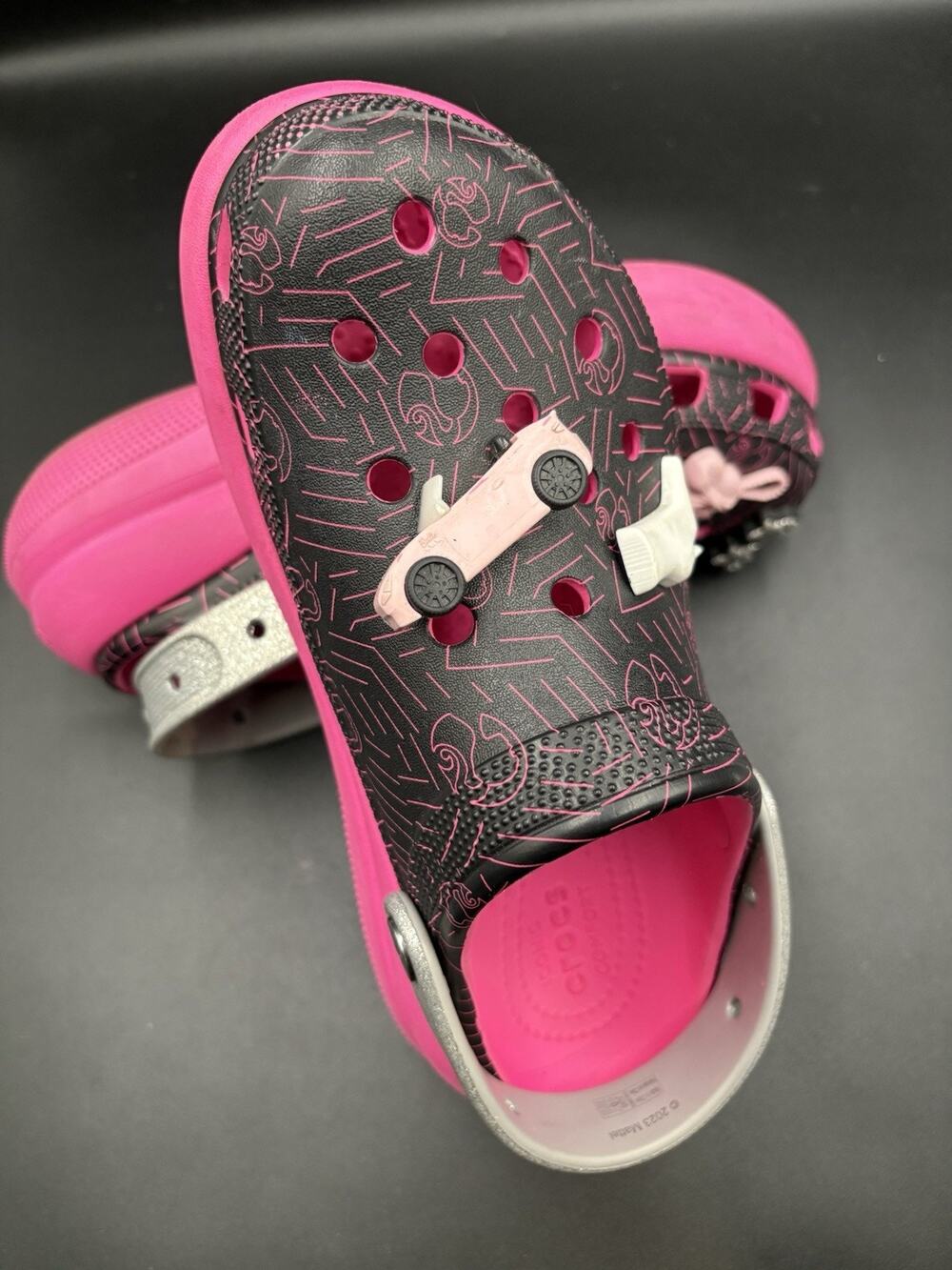 Barbie x Crocs Classic Crush Platform Clogs Pink Black 9